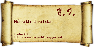 Németh Imelda névjegykártya